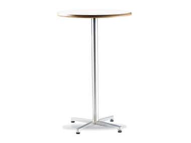 TWIN - Round high table with 4-star base by Casala