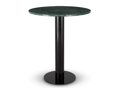 TUBE - Round marble high table by Tom Dixon