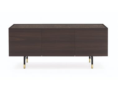 HORIZON - Wood veneer sideboard with doors by Calligaris