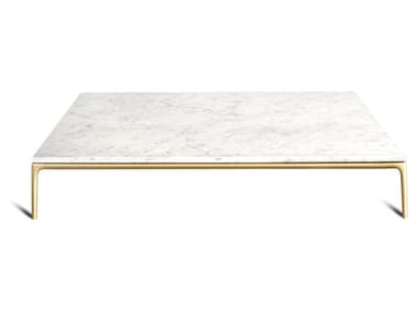 HORIZONTAL LOW TABLE ?DITION - Low coffee table with Carrara marble top by DE PADOVA