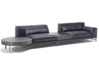 IDO - Upholstered sofa with integrated magazine rack by Natuzzi Italia