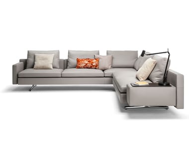 IN THE MOOD - 6 seater corner leather sofa by Poltrona Frau