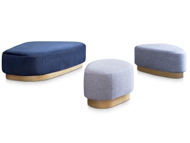 ISLAND - Upholstered fabric pouf by Saba Italia