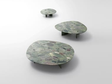 ISOLE - Low granite garden side table by Paola Lenti