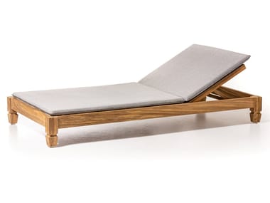 JEKO 81 - Reclaimed wood and fabric sun lounger by Gervasoni