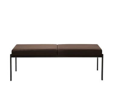 KIKI - Upholstered leather bench by Artek