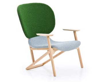 KLARA - Easy chair with armrests by Moroso