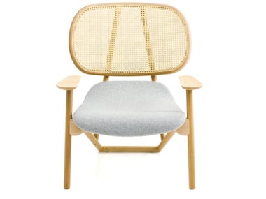 KLARA - Easy chair with Vienna cane back by Moroso