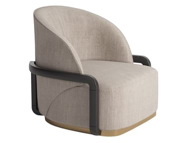 LADY PEACOCK - Fabric easy chair with armrests by Paolo Castelli