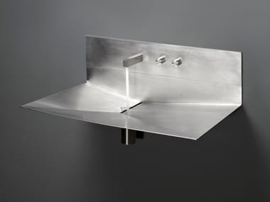 LAVANDINO - Wall-mounted stainless steel washbasin by Antonio Lupi Design