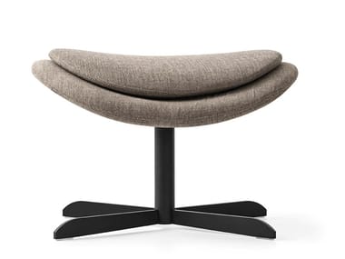 LAZY - Upholstered fabric footstool with 4-spoke base by Calligaris