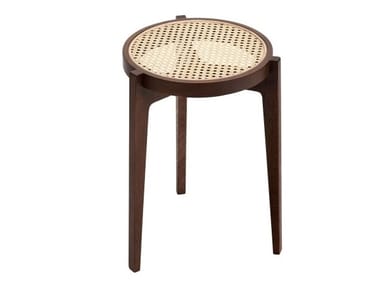 LE ROI - Stackable oak and rattan stool by NORR11