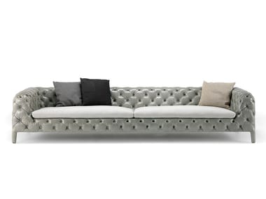 WINDSOR - Tufted leather sofa by Arketipo