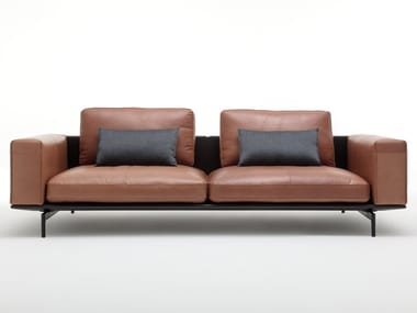 ROLF BENZ 535 LIV - Leather sofa by Rolf Benz