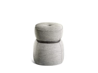 LEPLI' - Upholstered fabric stool by Poltrona Frau