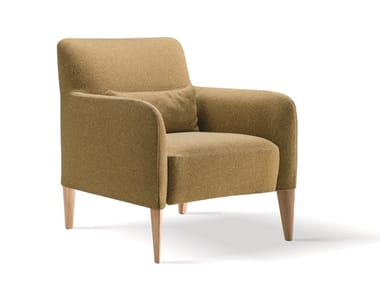 LILYBETH - Upholstered fabric armchair with armrests by Bodema