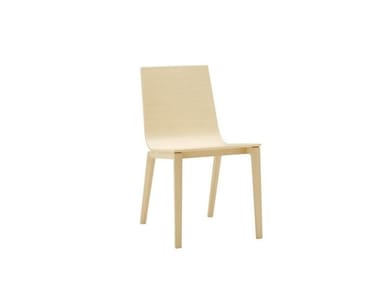 LINEAL SI0760 - Oak chair by Andreu World