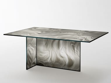 LIQUEFY - Rectangular crystal table by Glas Italia