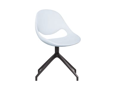 LITTLE MOON SOFT TOUCH - Swivel trestle-based polyurethane chair by Tonon