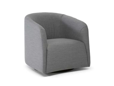 LOGOS - Fabric armchair with armrests by Natuzzi Italia