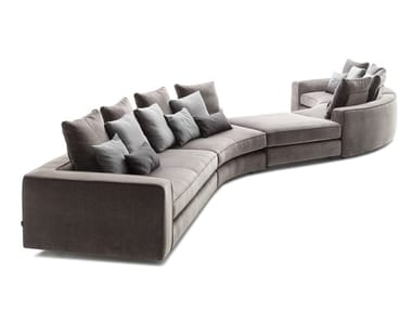 LOMAN SOFT - Sectional curved fabric sofa by Ditre Italia