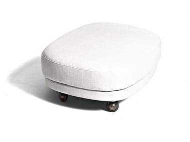 LOUISIANA - Upholstered pouf with castors by DE PADOVA