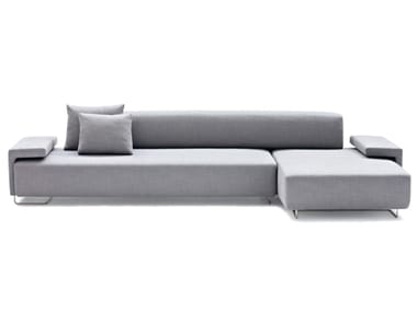 LOWLAND - Sectional fabric sofa with removable cover by Moroso