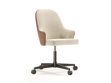 LUDWIG - Height-adjustable fabric office chair with castors by Reflex