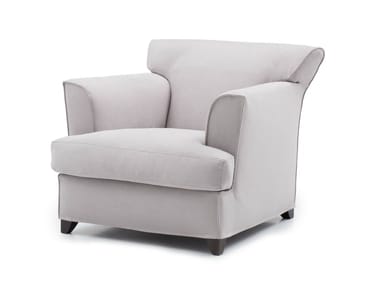 MARYANNE LOUNGE - Fabric armchair with armrests by Bodema