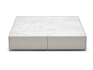 MATIC - Low square marble coffee table by Knoll