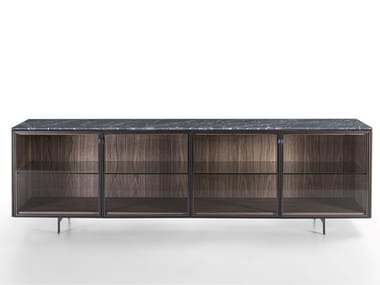 MATICS - Wooden sideboard with doors by Porada