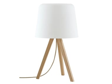 MEDUSE - Wood and glass table lamp by Ligne Roset