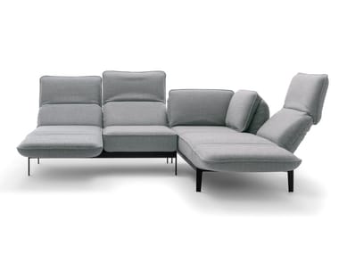 ROLF BENZ 386 MERA - Corner sectional sofa with chaise longue by Rolf Benz