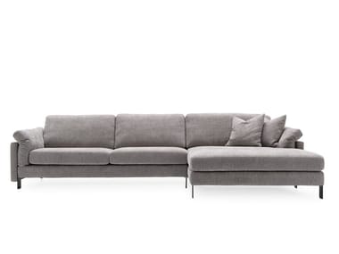 MERIDIEN - Fabric sofa with chaise longue by Calligaris