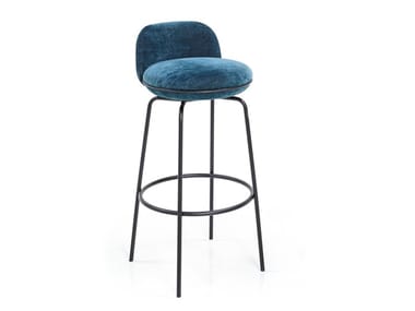 MERWYN - Upholstered barstool with back by Wittmann