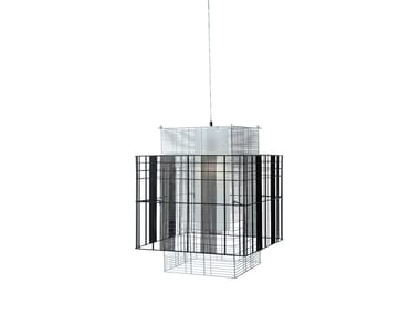 MESH CUBIC M - Metal pendant lamp by Forestier