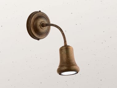 MINI 208.20 - LED brass wall lamp by Il Fanale