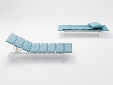 MIRAMAR - Recliner sun lounger with castors by Paola Lenti