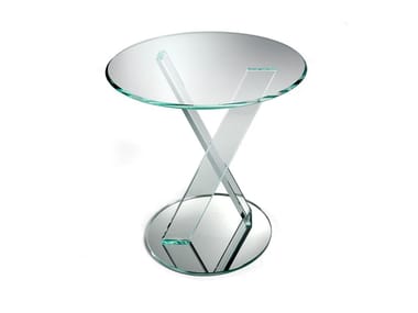 MISTER X - Round glass coffee table by Reflex