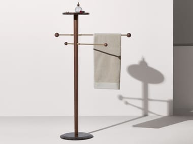 MOMENTS - Standing wooden towel rack by Nomon