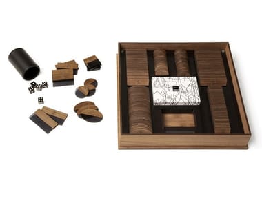 MONTECARLO - Walnut poker box by Giorgetti