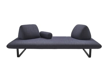 MURTOLI - 2 seater sled base fabric garden sofa by Ligne Roset