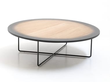 MY GRADIENT - Round wood veneer coffee table by Moroso