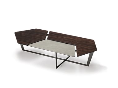 NELSON - Low Sucupira coffee table for living room by Arketipo