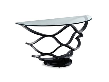 NEOLITICO - Demilune glass console table by Reflex