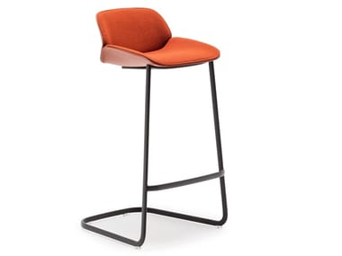 NUEZ BQ2777 - BQ2778 - Cantilever high stool with back by Andreu World