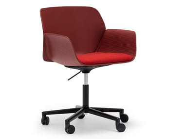 NUEZ SO2773 - Swivel chair with 5-spoke base with castors by Andreu World