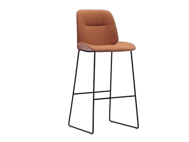 NUEZ BQ2766 - BQ2767 - Upholstered sled base barstool by Andreu World