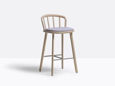 NYM 2838/A - High ash stool with integrated cushion by Pedrali