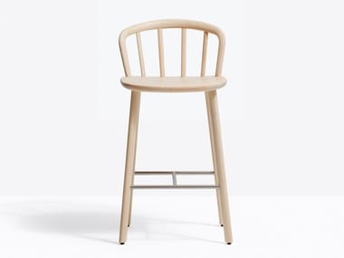 NYM 2838 - Wooden stool with back by Pedrali